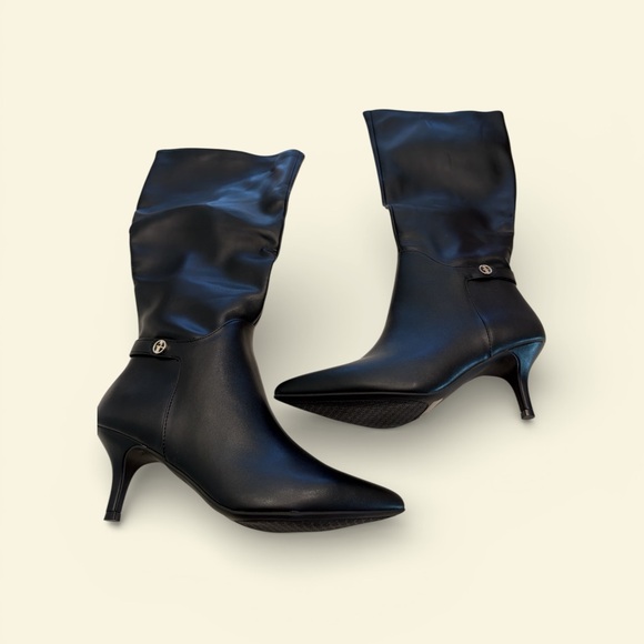 Giani Bernini Sleek Black Knee-High Boots - Picture 2 of 5